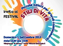 1° settembre a Villafranca: Festival Stili di vita - una giornata con le associazioni del territorio